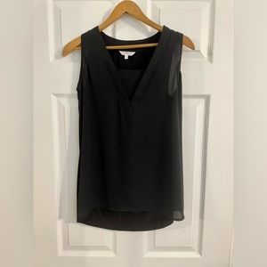 Black sleeveless cami tank blouse